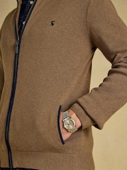 Joules Hillside Brown Knitted Cardigan - Image 4 of 7