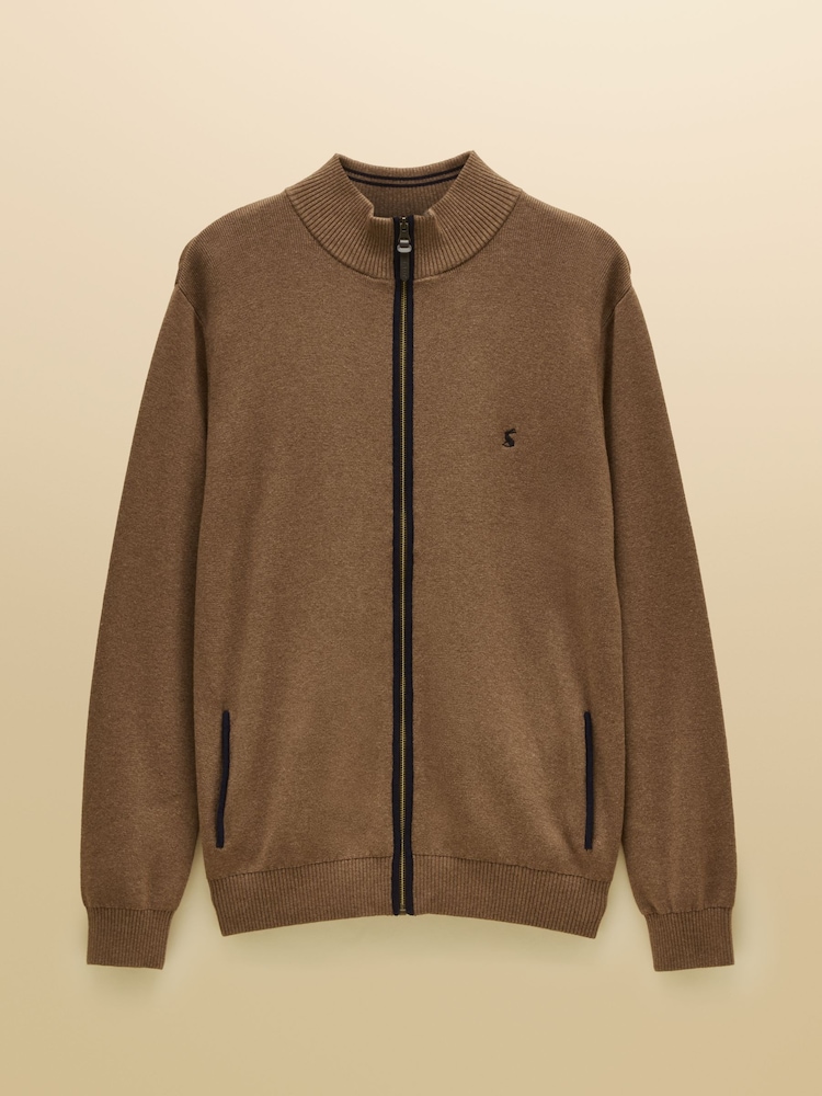 Joules Hillside Brown Knitted Cardigan - Image 7 of 7 Joules Hillside Brown Knitted Cardigan - Image 7 of 7
