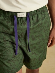 Joules Dozer Green & Ecru Short Pyjama Set - Image 7 of 13