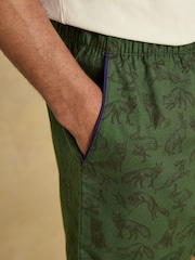 Joules Dozer Green & Ecru Short Pyjama Set - Image 8 of 13