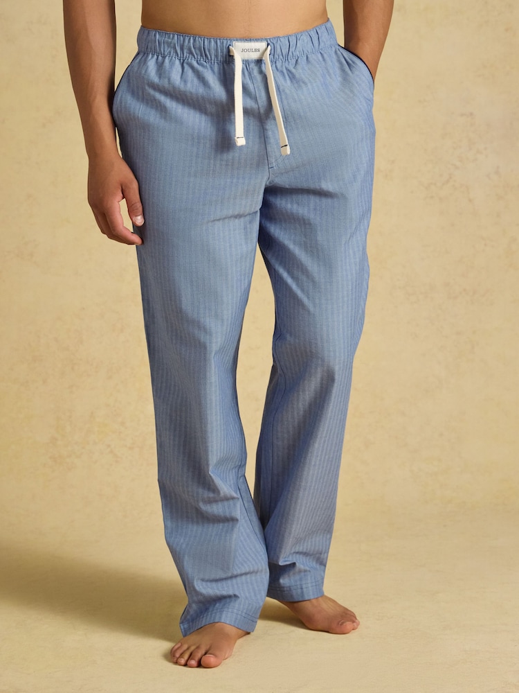 Joules Blue Flannel Pyjama Bottoms - Image 1 of 7 Joules Blue Flannel Pyjama Bottoms - Image 1 of 7