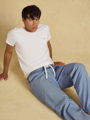 Joules Blue Flannel Pyjama Bottoms - Image 6 of 7