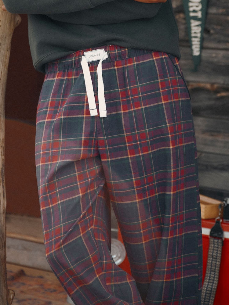 Бургундия қызылы - Joules Flannel Pyjama Bottoms - 2суретінің 2 суреті