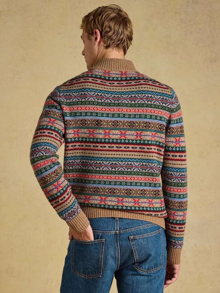 Joules סוודר צמר בדוגמת Fair Isle עם רבע רוכסן - תמונה 2 מתוך 7 Joules סוודר צמר בדוגמת Fair Isle עם רבע רוכסן - תמונה 2 מתוך 7
