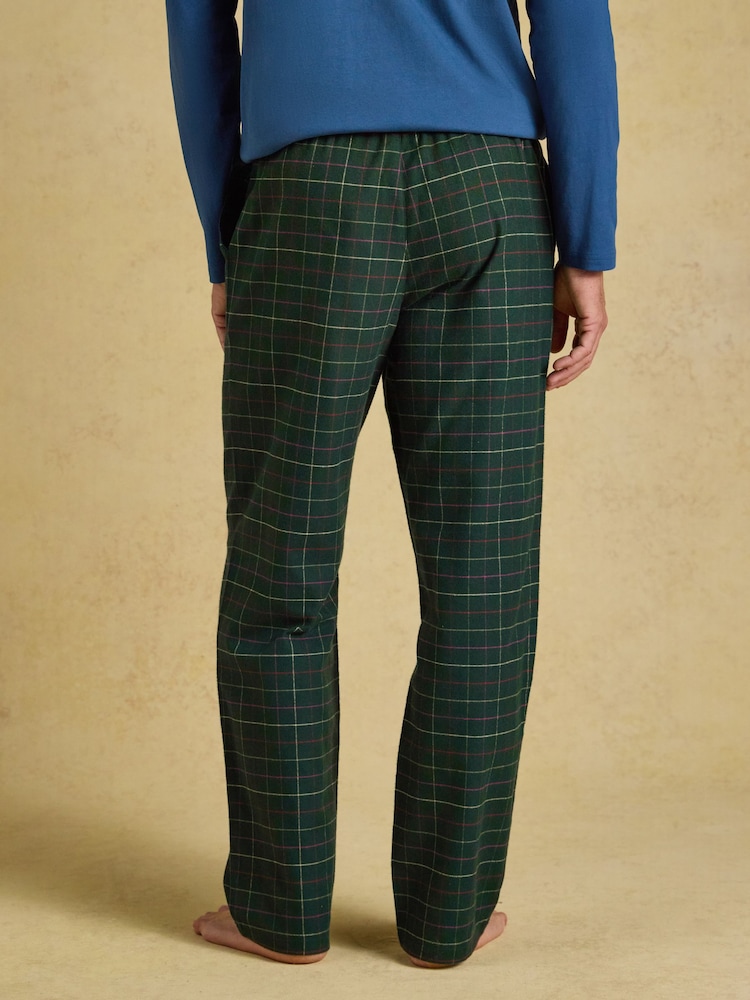 Жасыл - Joules Flannel Pyjama Bottoms - 6суретінің 2 суреті