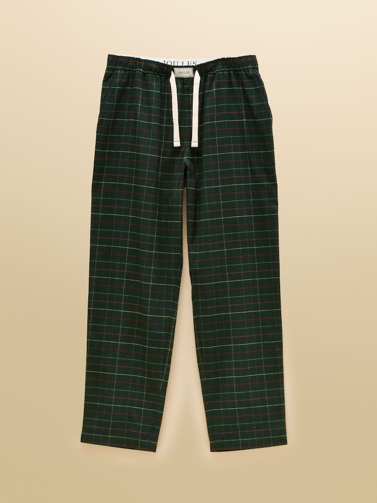 Жасыл - Joules Flannel Pyjama Bottoms - 6суретінің 6 суреті