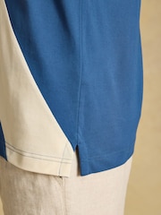 Joules Woody Navy & White Embellished Cotton Pique Polo Shirt - Image 5 of 7