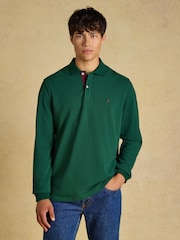 Joules Green Long Sleeve Cotton Pique Polo Shirt - Image 1 of 7