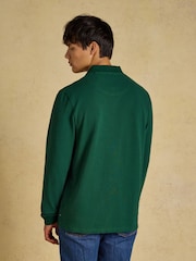 Joules Green Long Sleeve Cotton Pique Polo Shirt - Image 2 of 7