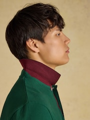 Joules Green Long Sleeve Cotton Pique Polo Shirt - Image 4 of 7