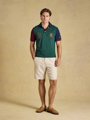 Joules Woody Green Embellished Cotton Pique Polo Shirt - Image 3 of 8