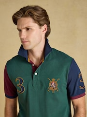 Joules Woody Green Embellished Cotton Pique Polo Shirt - Image 6 of 8
