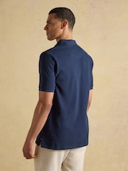 Joules Woody Blue/Navy/Striped Polo Shirts 3 Pack - Image 6 of 10