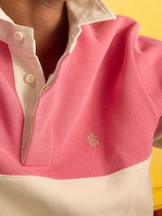 Joules Blue & Pink French Rib Long Sleeve Rugby Shirt - Image 2 of 12