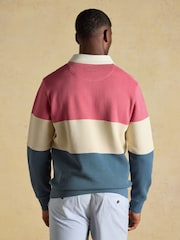 Joules Blue & Pink French Rib Long Sleeve Rugby Shirt - Image 5 of 12