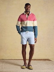 Joules Blue & Pink French Rib Long Sleeve Rugby Shirt - Image 9 of 12