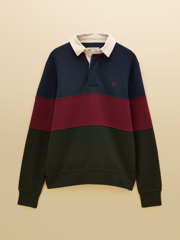 Joules Green & Navy French Rib Long Sleeve Rugby Sweatshirt - Image 10 of 10 Joules Green & Navy French Rib Long Sleeve Rugby Sweatshirt - Image 10 of 10