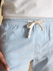 Joules Blue/White Seersucker Shorts - Image 5 of 7