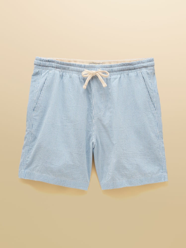 Joules Blue/White Seersucker Shorts - Image 7 of 7