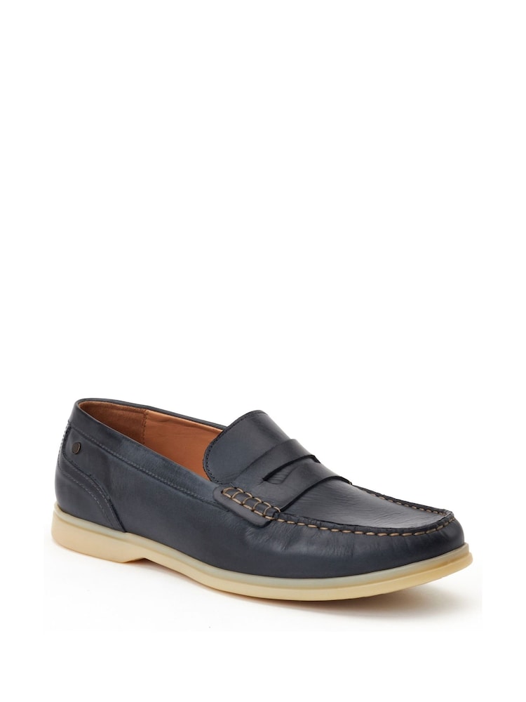Base London Blue Marlin Penny Loafers - Image 2 of 5 Base London Blue Marlin Penny Loafers - Image 2 of 5