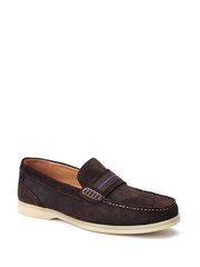 Base London Brown Drum Loafers - Image 3 of 5