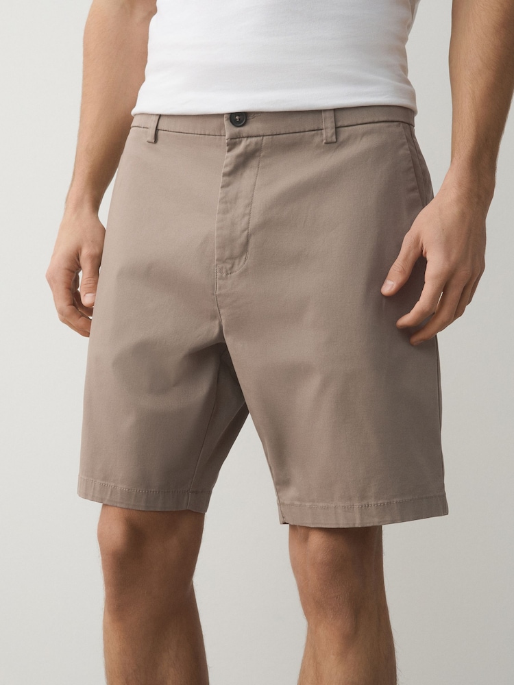 Black/Blue/Mushroom/Bone Straight Fit Stretch Chino Shorts 4 Pack - Image 2 of 12