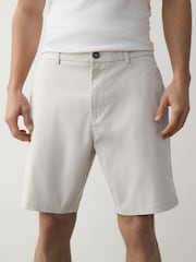 Black/Blue/Mushroom/Bone Straight Fit Stretch Chino Shorts 4 Pack - Image 4 of 12