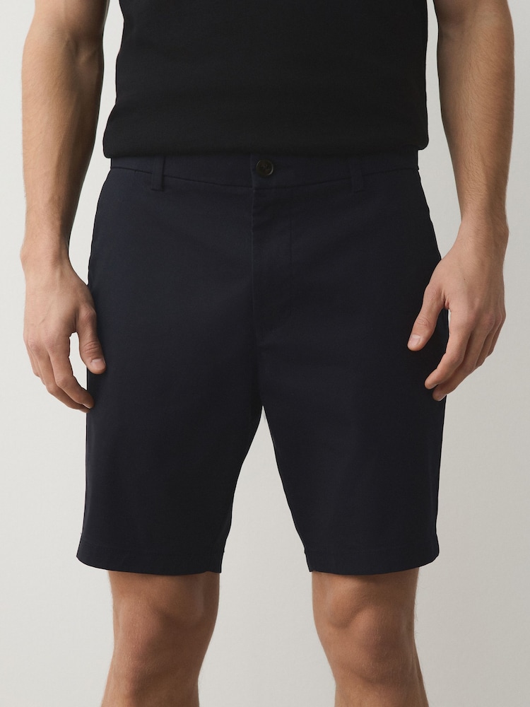 Azul marino/piedra - Ajuste ceñido - Pantalones cortos chinos elásticos 2 Pack - Imagen 2 de 12