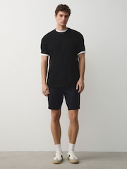 Azul marino/piedra - Ajuste ceñido - Pantalones cortos chinos elásticos 2 Pack - Imagen 3 de 12