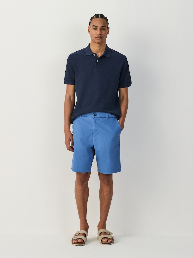 湖藍色 - 寬鬆版 - 車線卡其褲 - 圖片 2/10