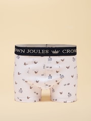 Joules Fancy A Stiff One Orange/White Cotton Jersey Boxer Shorts 2 pack - Image 2 of 3