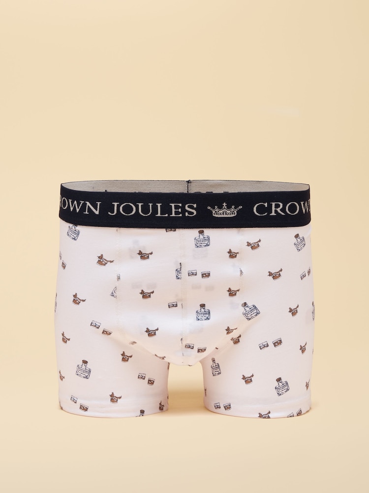 Joules Fancy A Stiff One Orange/White Cotton Jersey Boxer Shorts 2 pack - Image 2 of 3