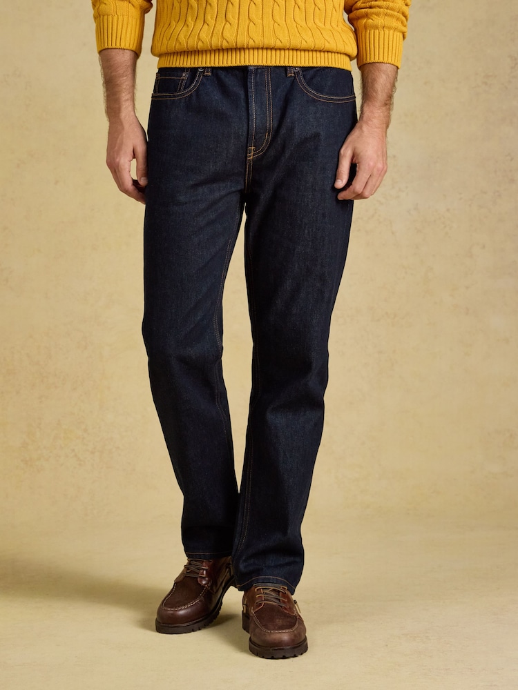 Joules Denim Dark Blue Straight Fit Jeans - Image 2 of 7 Joules Denim Dark Blue Straight Fit Jeans - Image 2 of 7