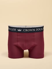 네이비/버건디 - Joules 코튼 저지 복서 쇼츠 5 팩 - 8의 이미지 6