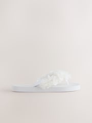 White Corsage Flip Flops - Image 2 of 5