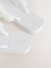 White Corsage Flip Flops - Image 5 of 5