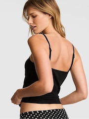 Victoria's Secret Pink Black Pointelle Pyjama Cami Top - Image 2 of 2