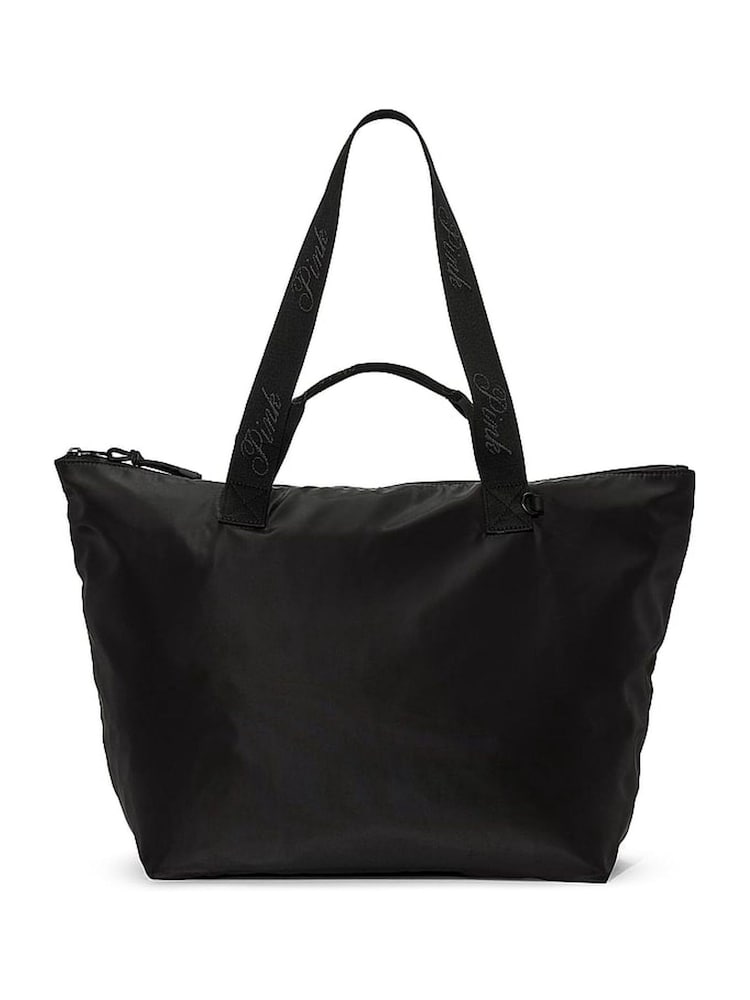 Victoria's Secret Pink Black Nylon Tote - Image 2 of 4