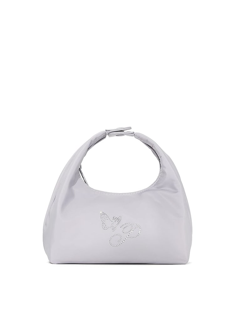 Victoria's Secret Pink Dusty Lilac Purple Diamante Nylon Bag - Image 1 of 3