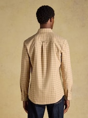 Joules Oatmeal Checked Classic Fit Cotton Oxford Shirt - Image 3 of 10