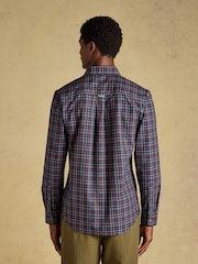 Azul marino y rojo - Camisa Oxford de algodón de corte clásico a cuadros de Joules - Imagen 3 de 10
