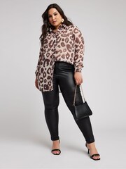 YOURS LONDON Curve Natural Floral Boyfriend Shirt - Image 3 of 5