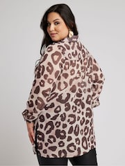 YOURS LONDON Curve Natural Floral Boyfriend Shirt - Image 4 of 5