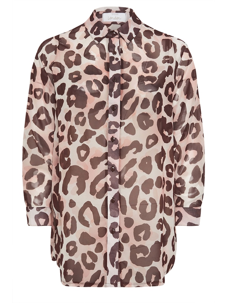 YOURS LONDON Curve Natural Floral Boyfriend Shirt - Image 5 of 5
