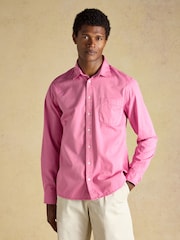 Joules Pink Garment Dyed Cotton Twill Long Sleeve Shirt - Image 1 of 11