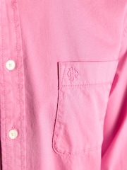 Joules Pink Garment Dyed Cotton Twill Long Sleeve Shirt - Image 10 of 11