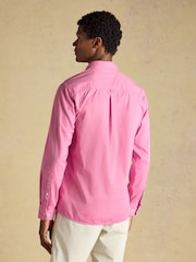Joules Pink Garment Dyed Cotton Twill Long Sleeve Shirt - Image 3 of 11