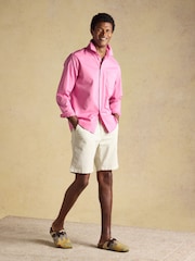 Joules Pink Garment Dyed Cotton Twill Long Sleeve Shirt - Image 4 of 11