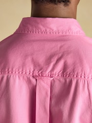 Joules Pink Garment Dyed Cotton Twill Long Sleeve Shirt - Image 9 of 11