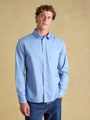 Azul - Joules Garment Dyed Cotton Twill Long Sleeve Shirt - Imagen 1 de 10